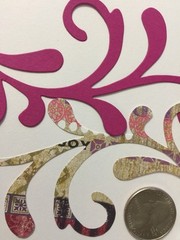 FLOURISH Design Die-Cuts(4pc) 5″x 3″•Card Making•Shape•Swirl •Flower•Garden•Wave
