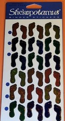 Stickopotamus Holographic Multicolor Footprints Stickers Shapes 47157