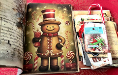 #23 NEW – VINTAGE JUNK JOURNAL 3D CHRISTMAS 60 pcs 3D KIT with Candy Cane Pen