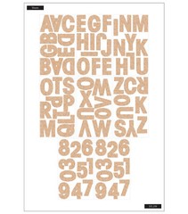 mambiSTICKS Large Alpha Stickers – AVA ROSE GOLD GLITTER – 77 pcs