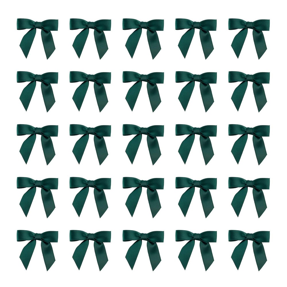 7Rainbows 50pcs Boutique 1.5″ Dark Green Satin 1.5 Inch x 50 Pcs,