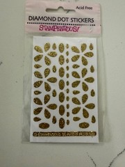 Stampendous! Oval Gold/Gold Edges Diamond Dot Stickers Embellishments Crafts Art