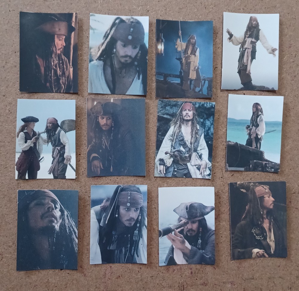 Jack Sparrow from Pirates of the Caribbean Themed Stickers – Lot of 12
