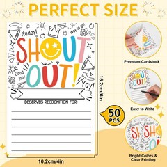 50pcs Appreciation Cards for Teachers, Students, Employees, Office Staff
