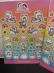 Hubman & Chubgirl No Probllama Rainbow variety Sticker set