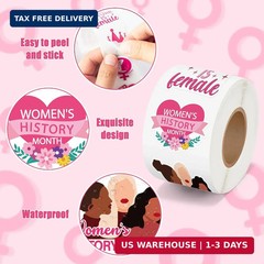 BeYumi Women’s History Month Sticker – 1000Pcs Women’s History Month Stickers in