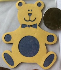 TEDDY BEARS Laser Overlay Die-Cuts(3pc)DCWV•Stuffed Animal•Child’s Toy•Browns•
