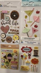 Lot Of 11 JOLEE’S BOUTIQUE K&CO Momenta Creative Touch 3D Stickers FOOD