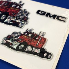 1990s Jewel | Prizm Stickers (GMC TRUCK) 3×4” Prism Sheet RARE Vintage VTG Car