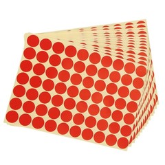 19mm Circles Round Code Stickers Self Adhesive Sticky Labels Red A4T12759