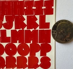 RED SHADOW CHUNKY ALPHABET Stickers(2sheet)Making Memories•Letters•Numbers•Words
