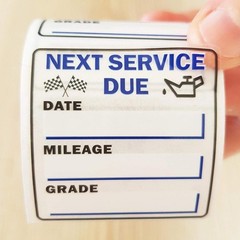 250pcs Oil Change Stickers Next Service Due Reminder Roll Car Window Sheet Label