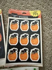 Lot Of Vintage Stickers Halloween And St Patrick Day B43