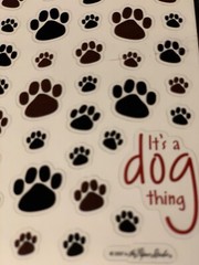 STICKABILITIES 3D PUPPY PAW PRINTS DOG FEET PRINTS 1 SHEET 42PCS
