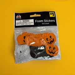 NEW Halloween Foam Stickers. (1,500) Pumpkins, Bats, And Ghosts!