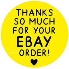 Thank You eBay Order Stickers – Round Labels for Packaging 2inch