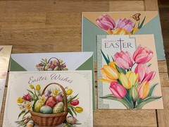 Easter Holiday Card, Note, & Sticker Lot – 9 Cards w/ Envelopes