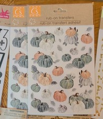 Lot Of 16 Crafter’s Square Rub On Transfers Numbers Alphabet Leafs Pumpkins Sea