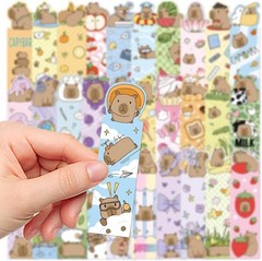 10 PCS Random Cartoon Cute Capybara Bookmarks Reading Books For Adults & Kids