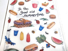 Jenn’s Penn Summer Picnic Clear Stickers Rare Ants Food Sandwich Watermelon New