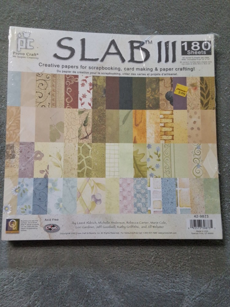 Slab Scrapbooking Paper PROVO CRAFT