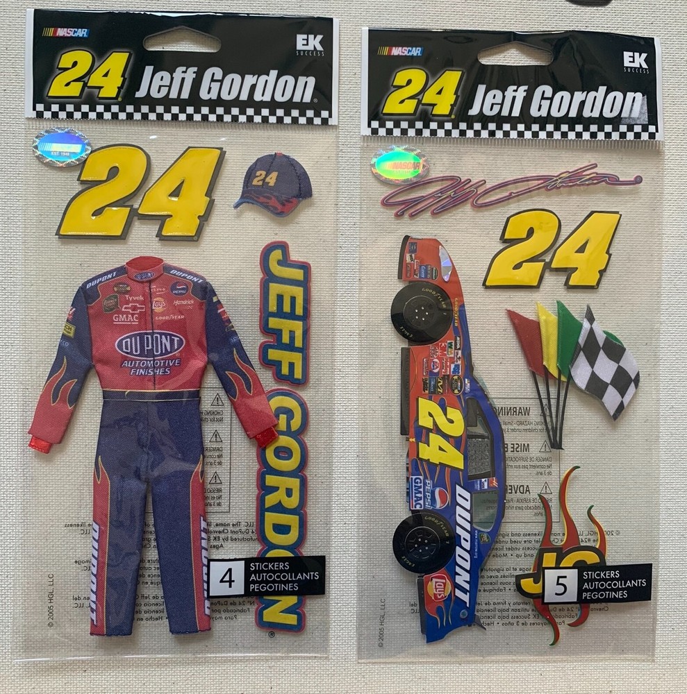 Lot of 2- Jeff Gordon – Nascar – EK Success – Scrapbooking – Number 24 