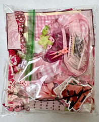 Pink LG Lot Over 140 Pcs scrapbook planner journal junk collage ephemera paper