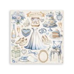 Stamperia – TIMELESS – MATT STICKERS – 16.5 cm x 16.5 cm – 4 x SHEETS, Love