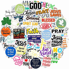 300PCS Inspirational Christian Jesus Bible Verse Stickers, Christian Gifts |