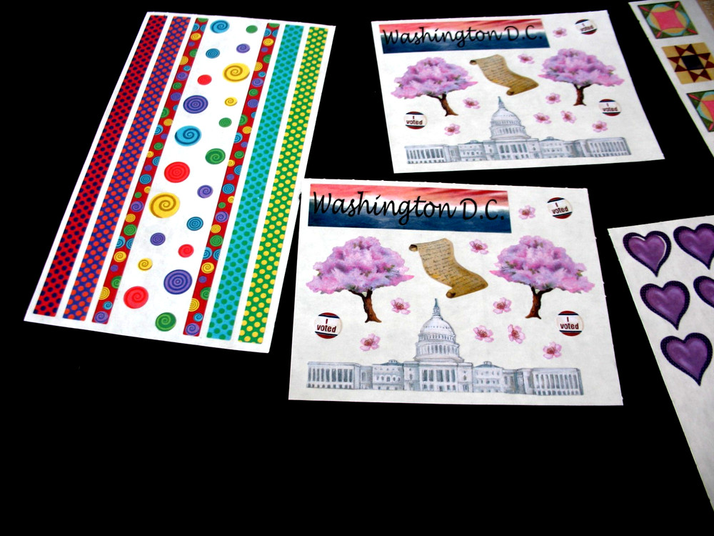 Colored Design, Washington DC 4Block Stickers plus