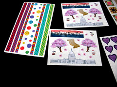 Colored Design, Washington DC 4Block Stickers plus