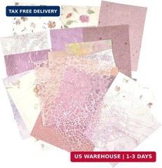 Textured Scrapbook Paper Mesh Fabric – Junk Journal Supplies Assorted Set 51 She