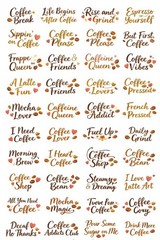 Coffee Embellishments Kit Junk Journal Scrapbook Choose A Set