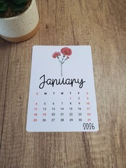 Large Calendar Stickers for Planners and Journals Birth Flower Design 5″ x 7″