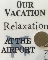 VACATION SLANG Stickers Approx.5-3/4″x12″Road Trip•Tropical•Paradise •Bon Voyage