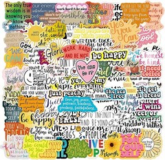 100pcs Motivational Stickers Pack Vinyl Encouragement Positive Quote Laptop Gift