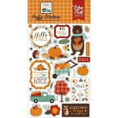 Fall Autumn Pumpkin Spice Leaves Harvest Season Echo Park Puffy Sticker