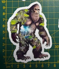 Vinyl Sticker Waterproof BIGFOOT YOWIE FOREST BUSHWALKING LEGEND GIFT X4