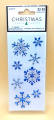 Christmas Paper Crafts SNOWFLAKE GEMS 8pc Dimensional Stickers, NEW