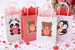Valentine’s Day Cute Animals Sticker Set – 12 Piece