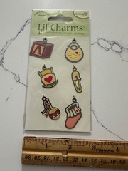 American Traditional Designs Cottage Lil’ Charms Embellishments 6PC Scrapbooking