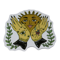 Sun Hands Eye Star Celestial Herb Vine Sticker