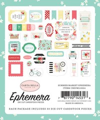 Carta Bella SUMMER MARKET EPHEMERA (33pc) DIE-CUTS scrapbooking