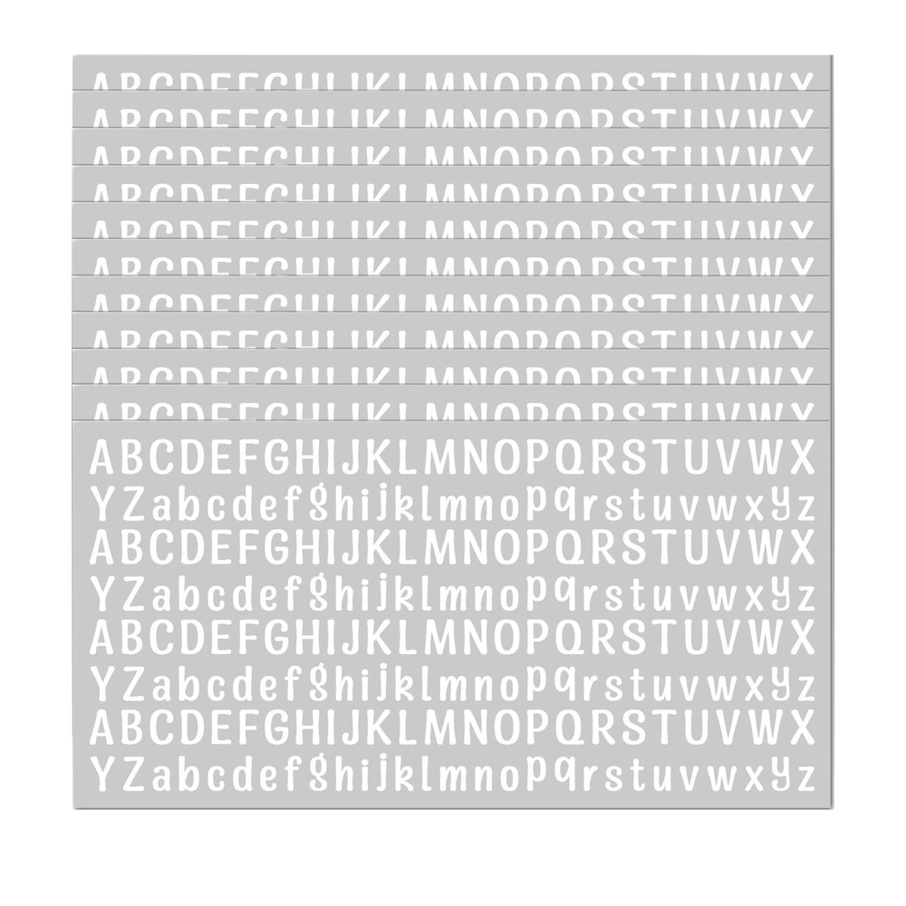 10 Sheet Small Letter Stickers, 1/2 Inch Self Adhesive 0.5 Inch, White (0.5″)