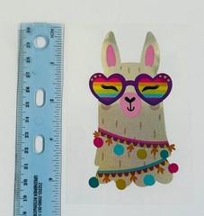 retro y2k Cup Drink Mug Decal Stickers LLAMAS with Sunglasses 6 pack