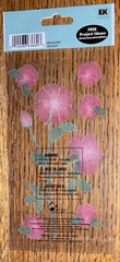 RARE Jolees Red Roses Flowers Stem Buds Velum W/Gem Garden 3D Scrapbook Stickers