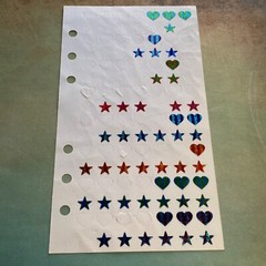 Vtg Stickopotamus Stickers Reward Glitter Foil Stars Heart Binder Journal School