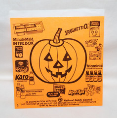 Vintage Halloween Stickers Safety Patch 1987 Sampling Corp Advertising