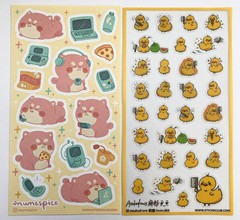 Stickii Club Sticker Sheets Lot of 11 Food Cute Animals