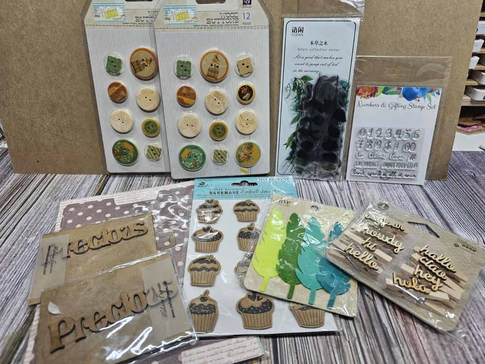 LOT OF CARDMAKING/SCRAPBOOKING EMBELLISHMENTS SEE PHOTOS